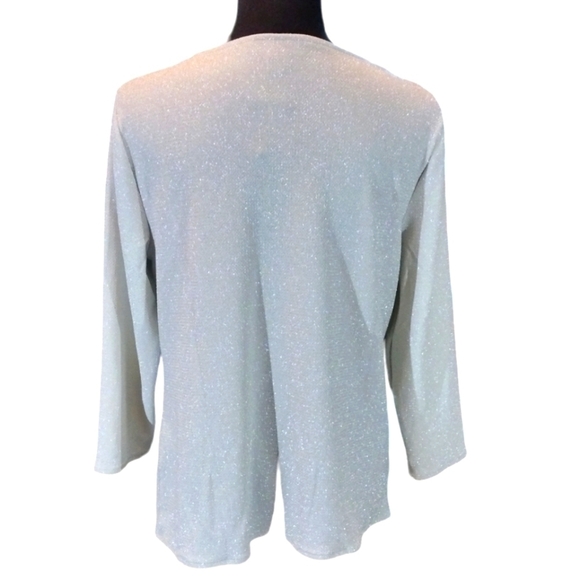 Alfani Silver Metallic Cowel Neck Top NWT - Picture 4 of 6